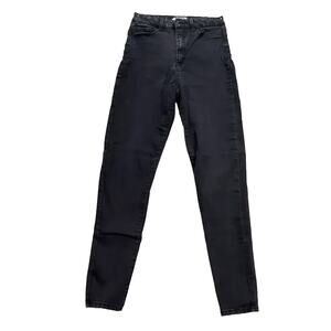 Forever 21 High Waist Skinny Jeans 5 Pocket Style Black Size 27 Ripples